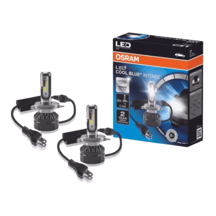 Focos Osram cool blue intense H4 junto a su caja